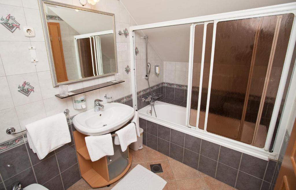 Koupelna v ubytování Guesthouse Tulipan