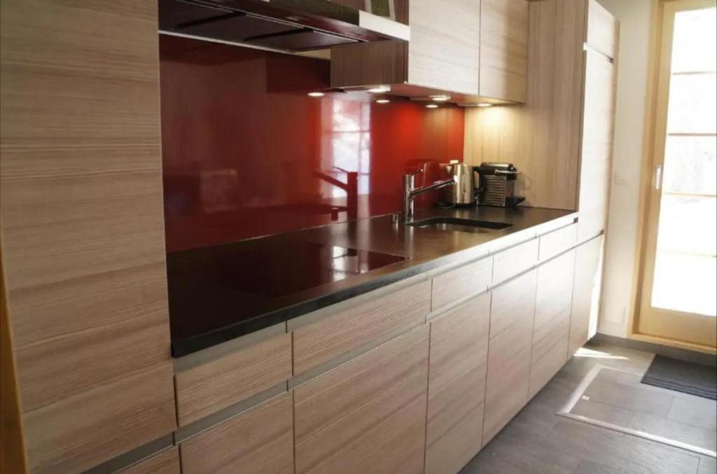 Kuchyň nebo kuchyňský kout v ubytování Chalet Berken