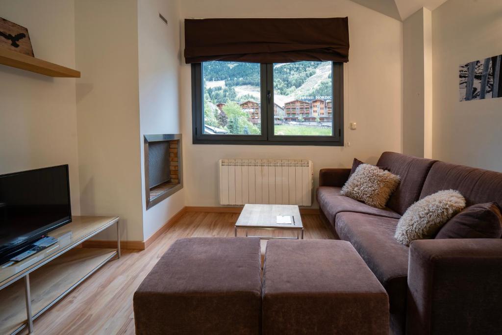 TV a/nebo společenská místnost v ubytování Apartaments Superior
