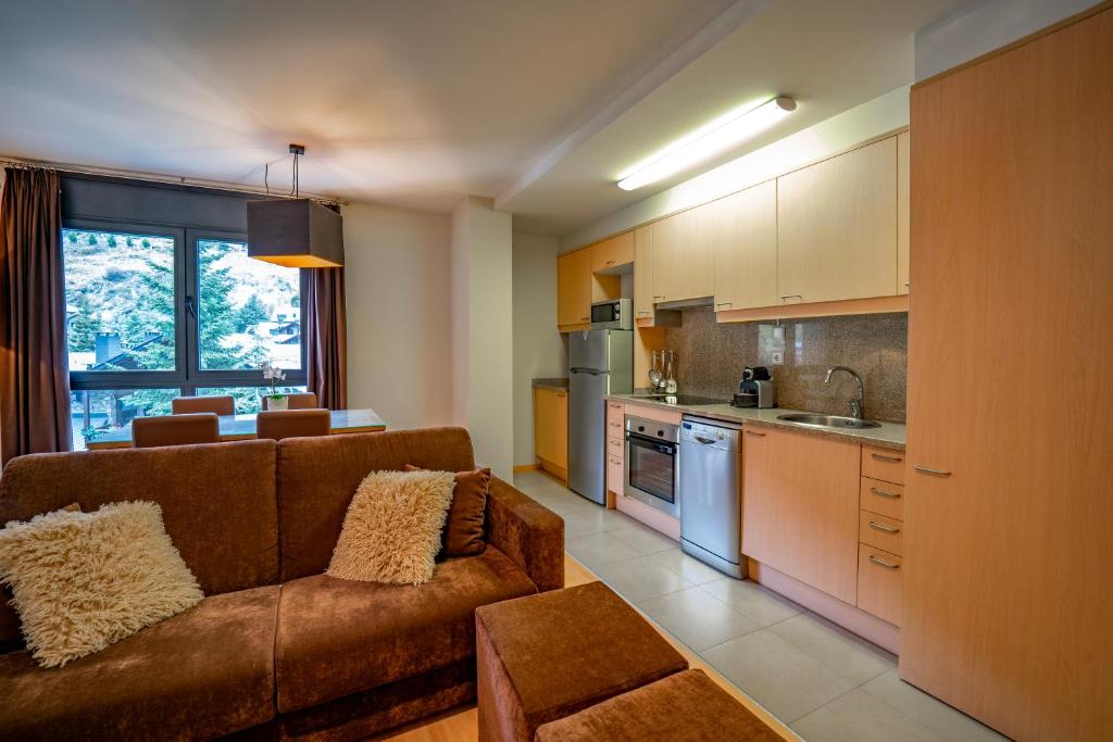 Kuchyň nebo kuchyňský kout v ubytování Apartaments Superior