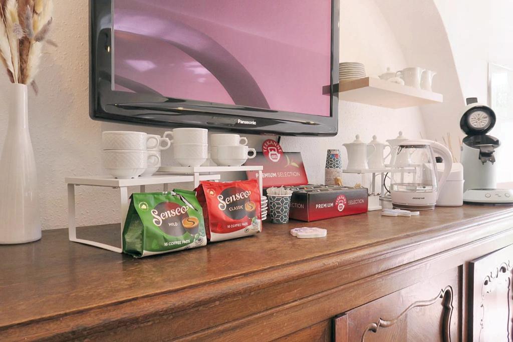 Kuchyň nebo kuchyňský kout v ubytování Hotel Marina