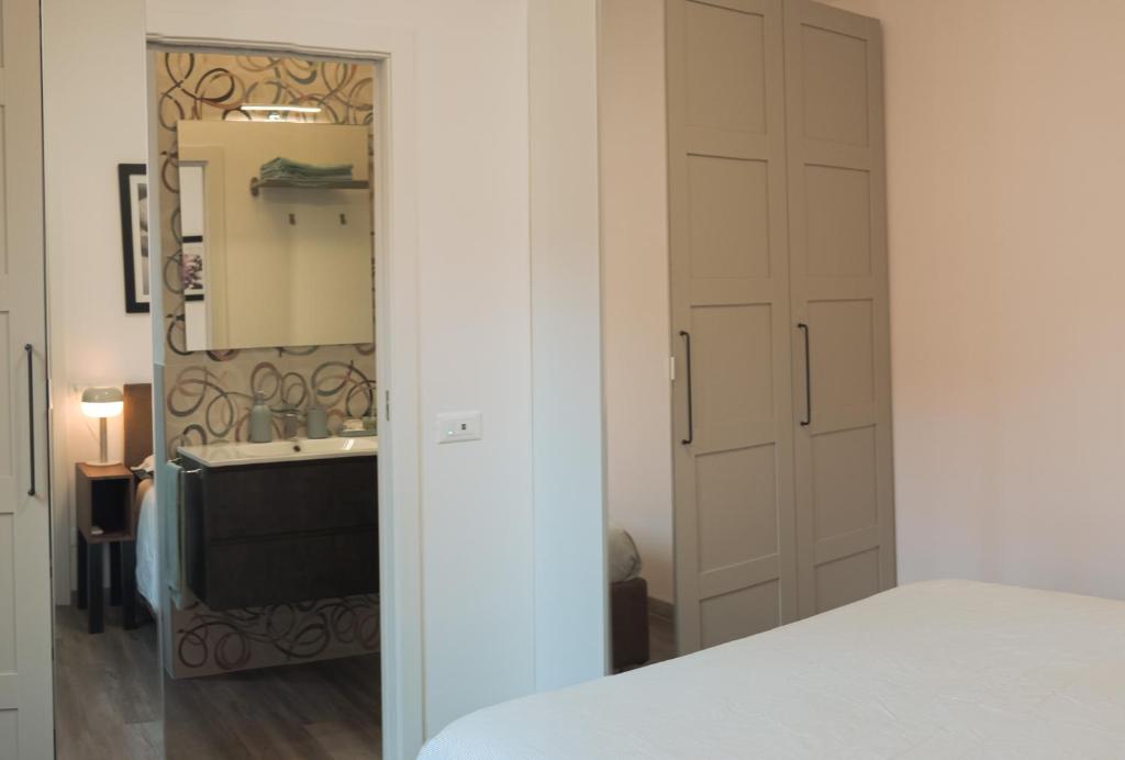 Postel nebo postele na pokoji v ubytování Vikos Lodge Apartment