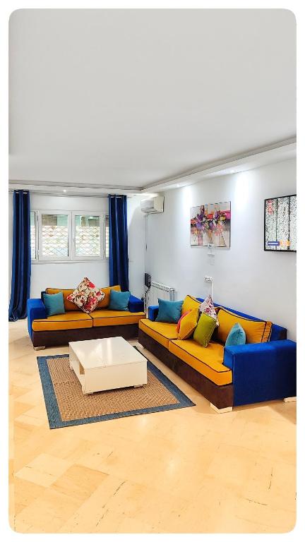 Posezení v ubytování Appartement à La Marsa