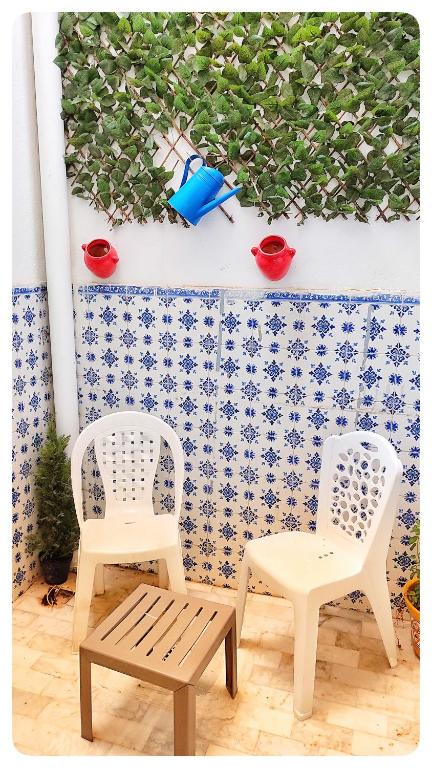 Posezení v ubytování Appartement à La Marsa