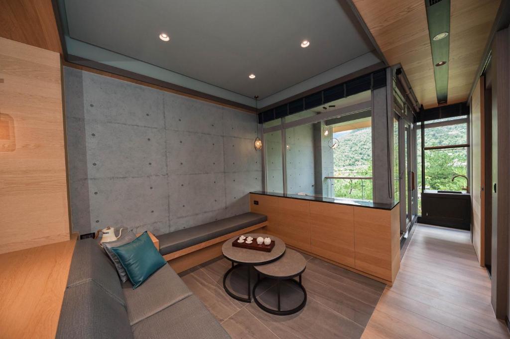 Posezení v ubytování 埔里春天度假村 Spring resort