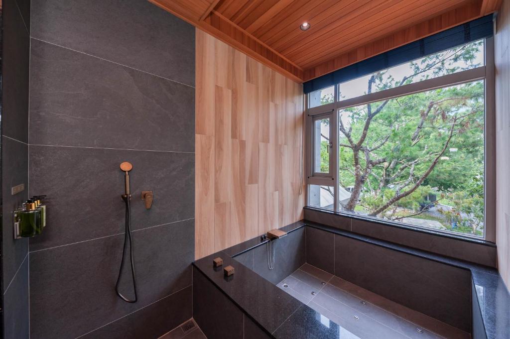 Posezení v ubytování 埔里春天度假村 Spring resort