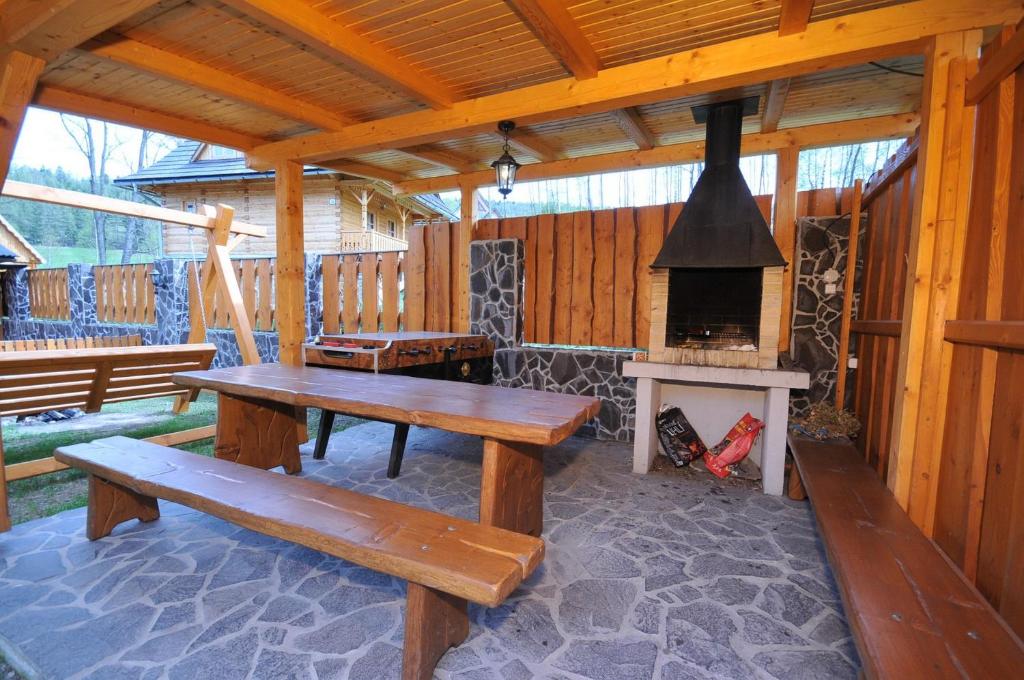 Balkón nebo terasa v ubytování Chalupa Goral