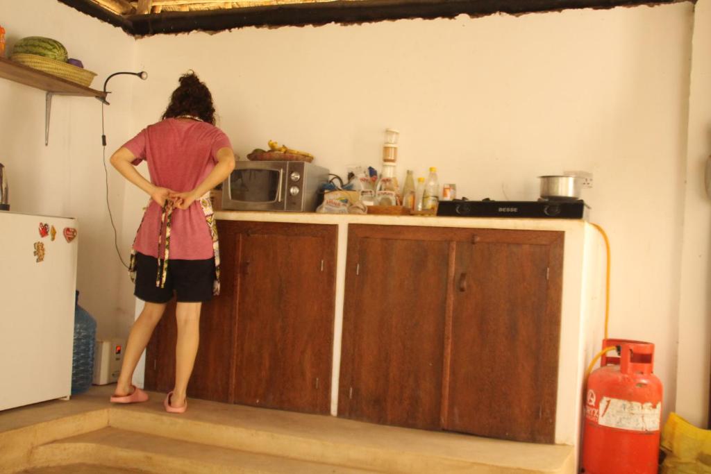 Kuchyň nebo kuchyňský kout v ubytování Raphy Home