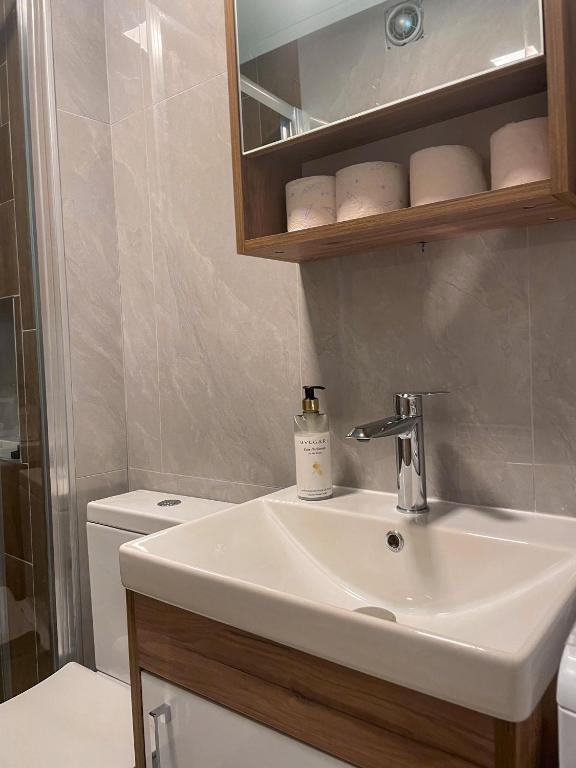 Koupelna v ubytování Hotel Berr