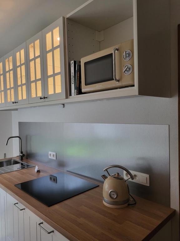 Kuchyň nebo kuchyňský kout v ubytování B&B Le Bois de Champia