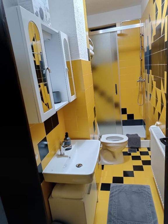 Koupelna v ubytování Apartma Xanadu
