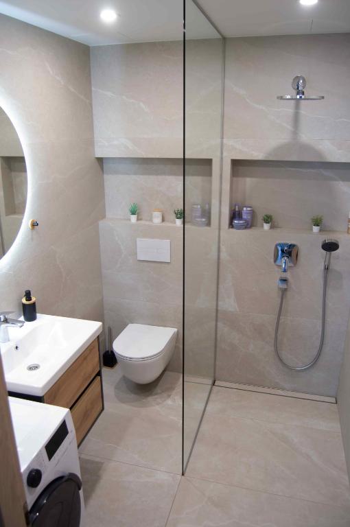 Koupelna v ubytování Suur-Posti Apartments