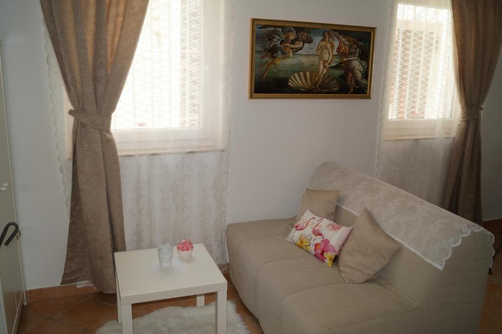 Posezení v ubytování AMD Infinity Suites