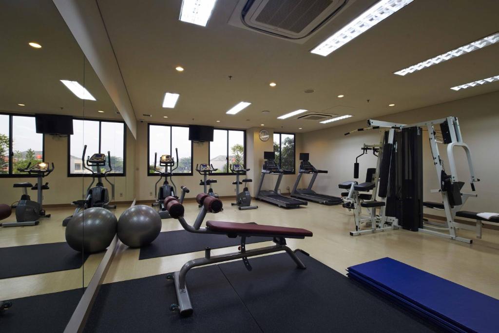 Fitness centrum a/nebo fitness zařízení v ubytování Axia South Cikarang Service Apartment