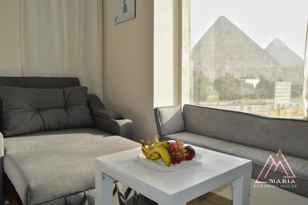 Posezení v ubytování Maria Pyramids House