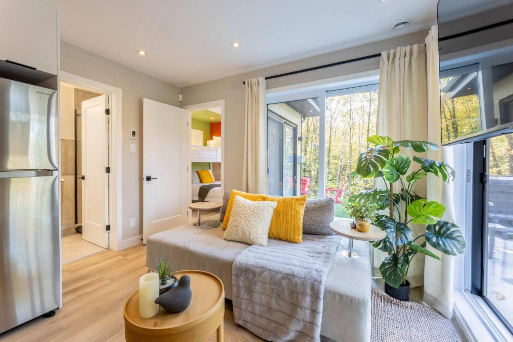 Η κουζίνα ή μικρή κουζίνα στο Mini chalet Ecohaven - SPA