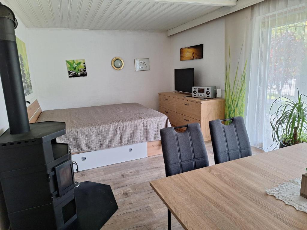 TV a/nebo společenská místnost v ubytování Apartment Eva