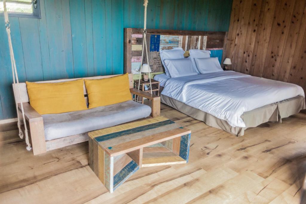 Postel nebo postele na pokoji v ubytování La Bulle Verte