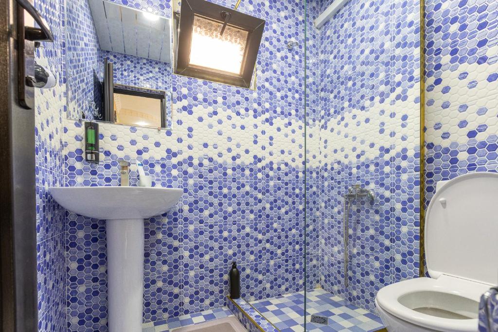 Koupelna v ubytování Hotel Tsiskari
