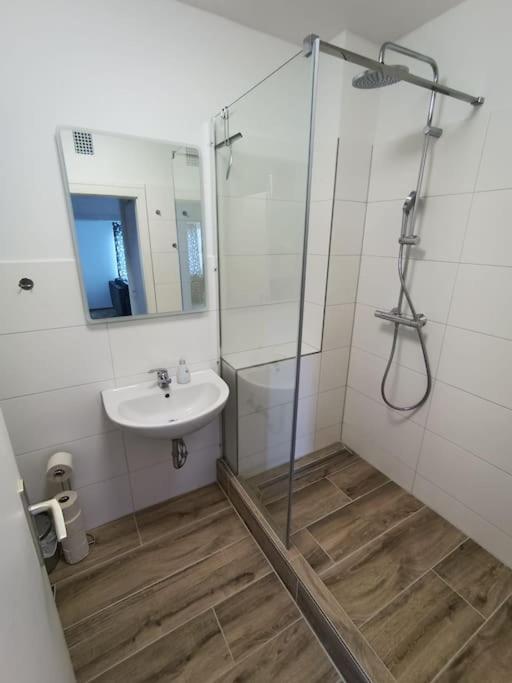 Koupelna v ubytování Comfortable Apartment with balcony