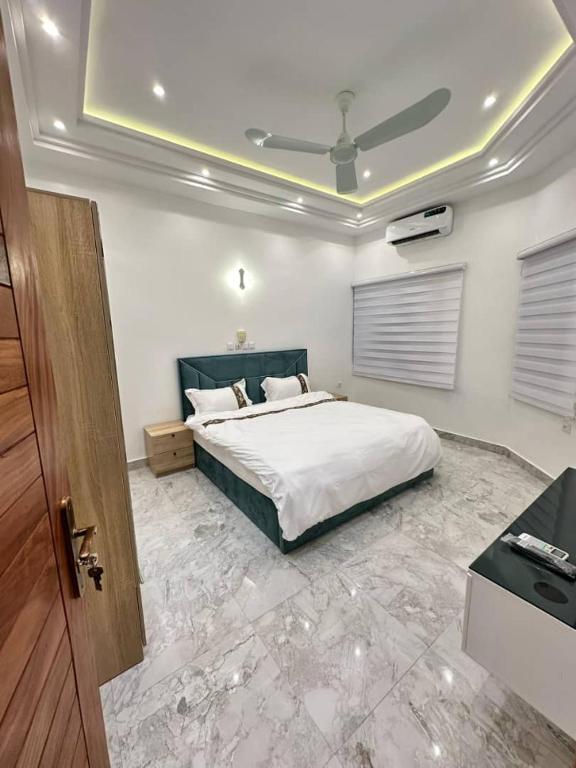 Ένα ή περισσότερα κρεβάτια σε δωμάτιο στο Luxe appart