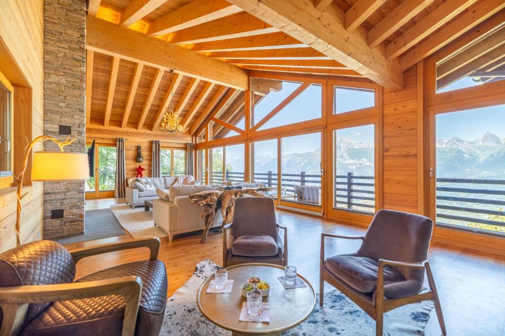 Posezení v ubytování Chalet La Vue, Les Crettaux - Nendaz
