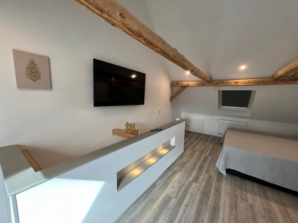 TV a/nebo společenská místnost v ubytování Charming Retreats Hasselfelde