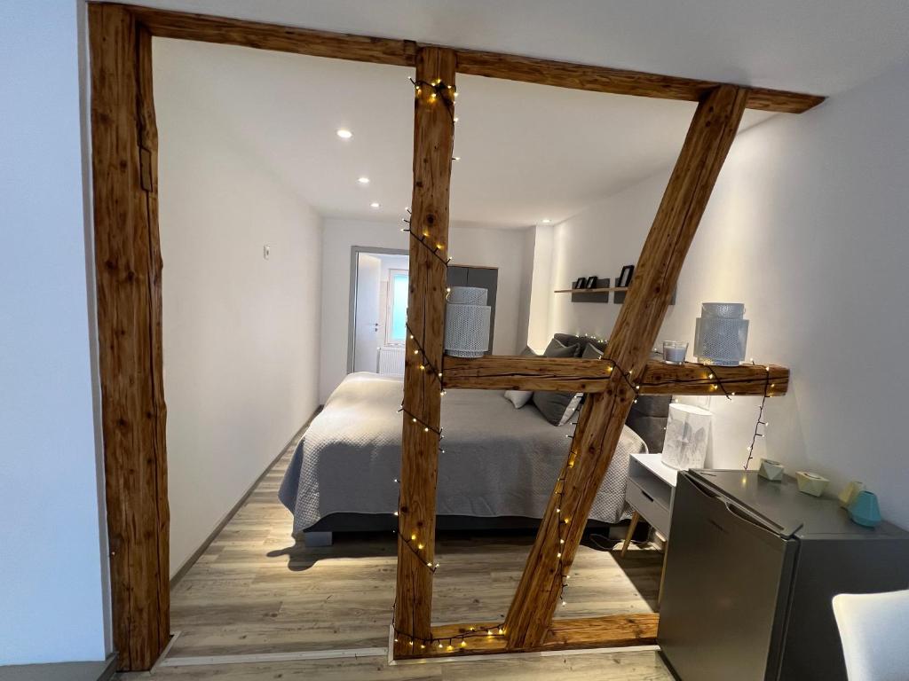 Postel nebo postele na pokoji v ubytování Charming Retreats Hasselfelde