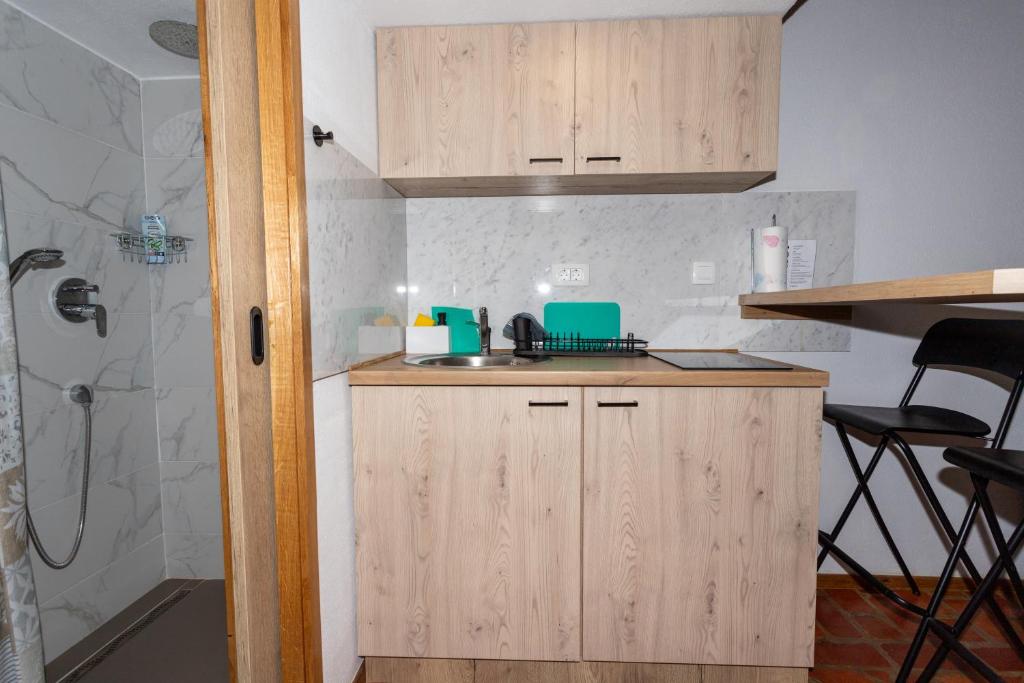 Kuchyň nebo kuchyňský kout v ubytování Zenroom Apartments