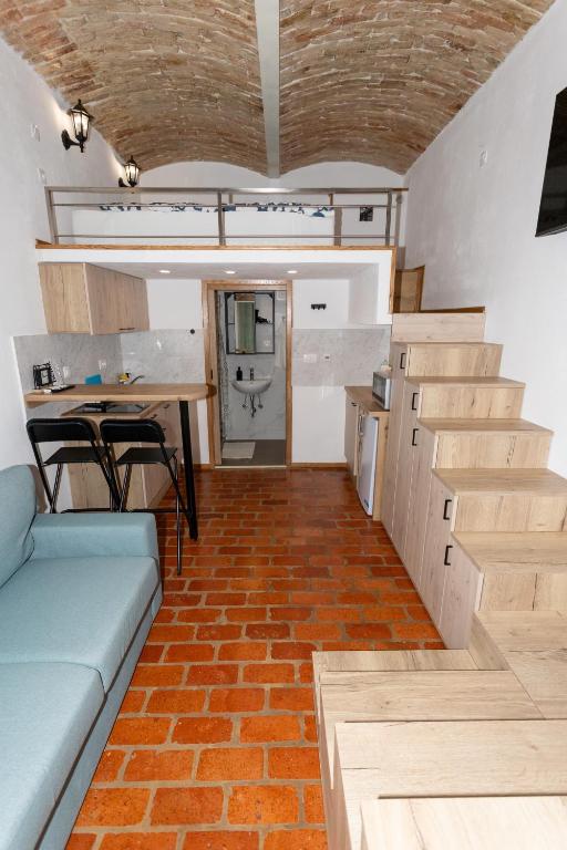 Kuchyň nebo kuchyňský kout v ubytování Zenroom Apartments