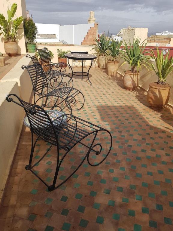 Balkón nebo terasa v ubytování Riad Inspira
