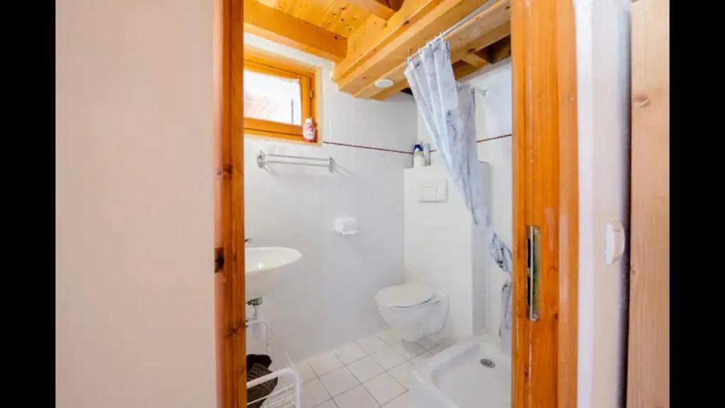 Koupelna v ubytování Central Hostel Chatel