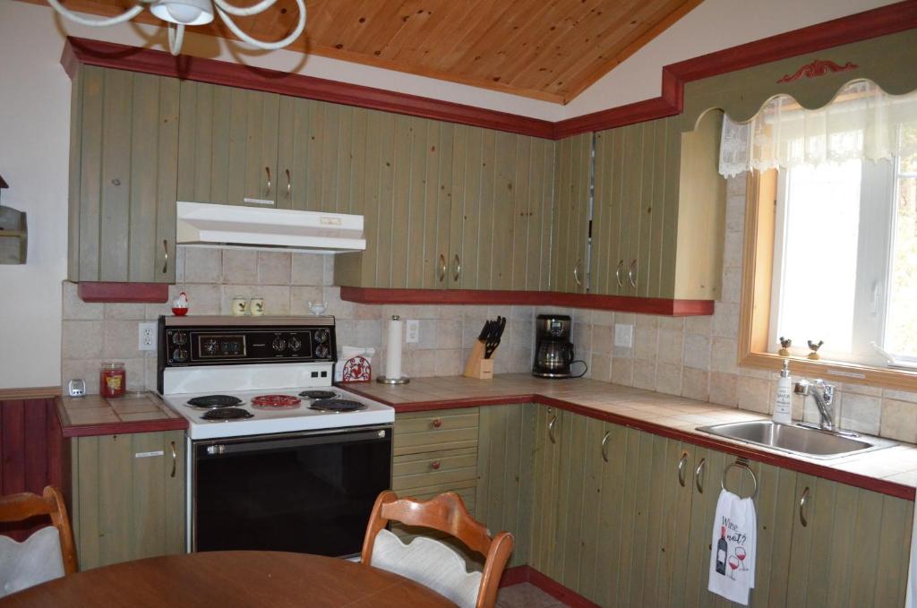 Kuchyň nebo kuchyňský kout v ubytování Chalet Esmeralda