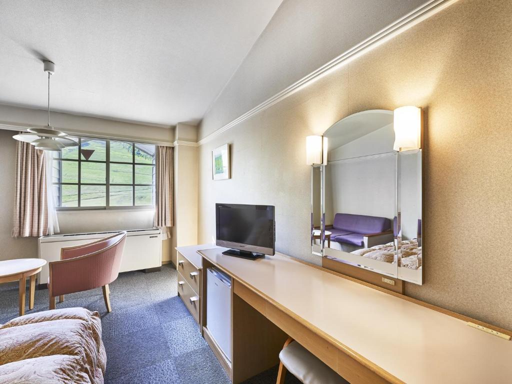 TV a/nebo společenská místnost v ubytování Hakuba Alps Hotel