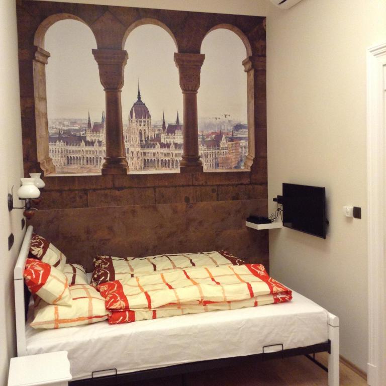 Posteľ alebo postele v izbe v ubytovaní All In Apartman II.