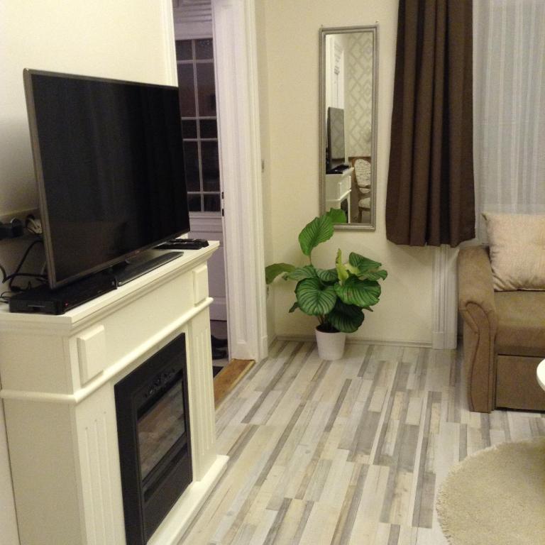 Televízia a/alebo spoločenská miestnosť v ubytovaní All In Apartman II.