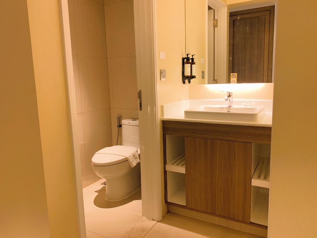Koupelna v ubytování Hotel Benilde Maison De La Salle
