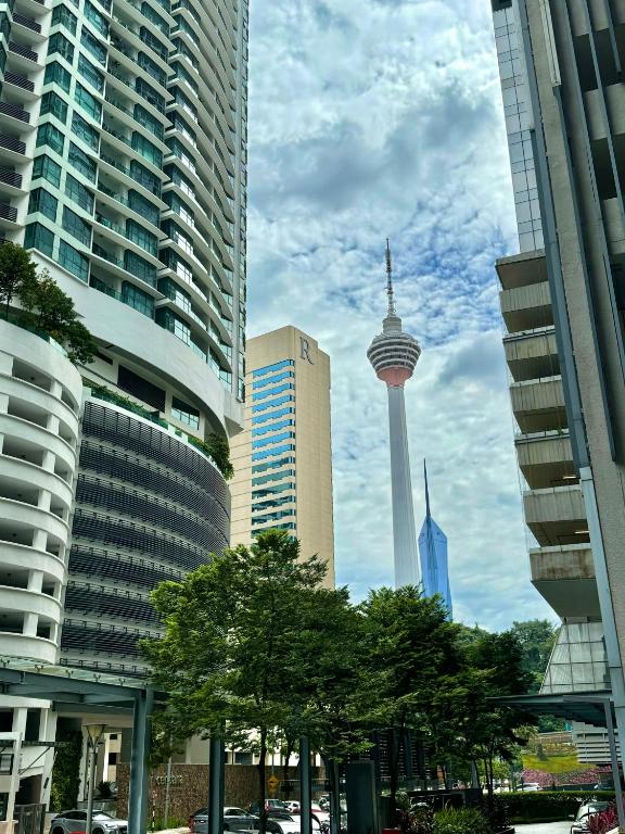Nespecifikovaný výhled na destinaci Kuala Lumpur nebo výhled na město při pohledu z hostelu