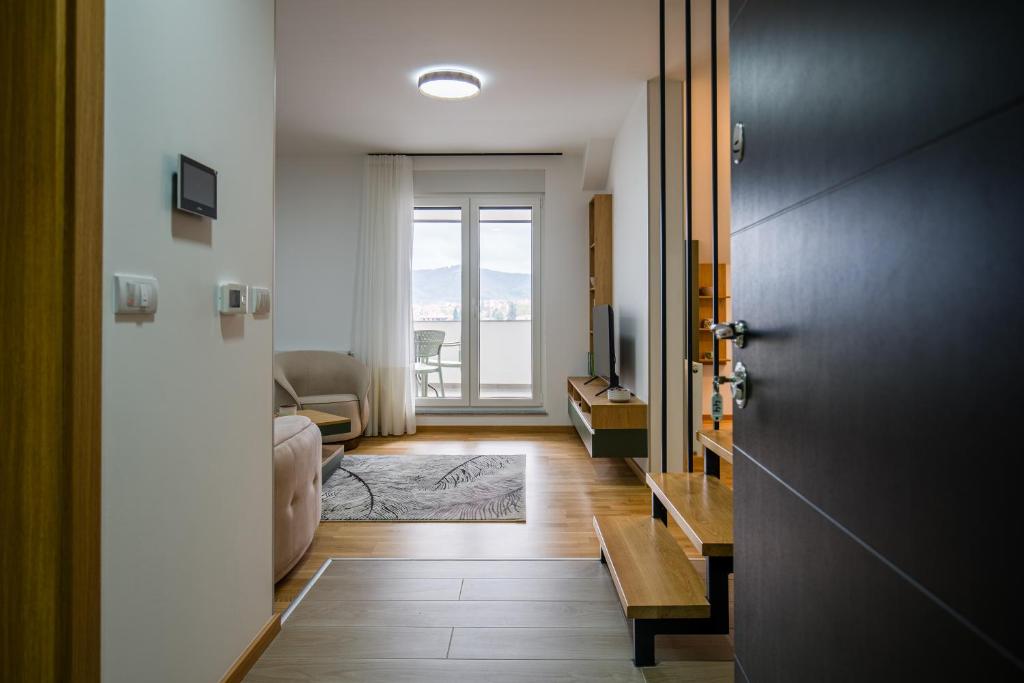 Postel nebo postele na pokoji v ubytování TOP VIEW apartment 44