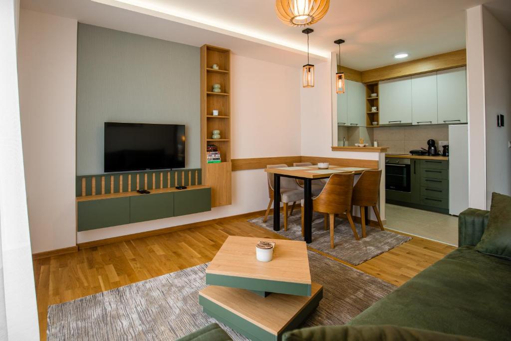Kuchyň nebo kuchyňský kout v ubytování TOP VIEW apartment 46