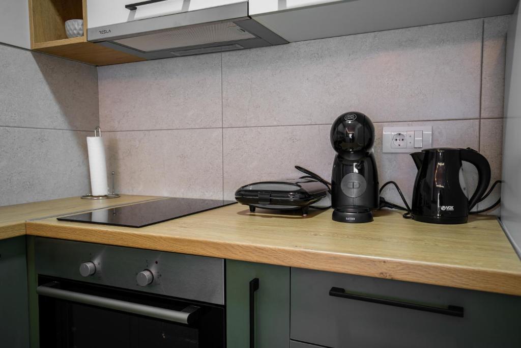 Kuchyň nebo kuchyňský kout v ubytování TOP VIEW apartment 46
