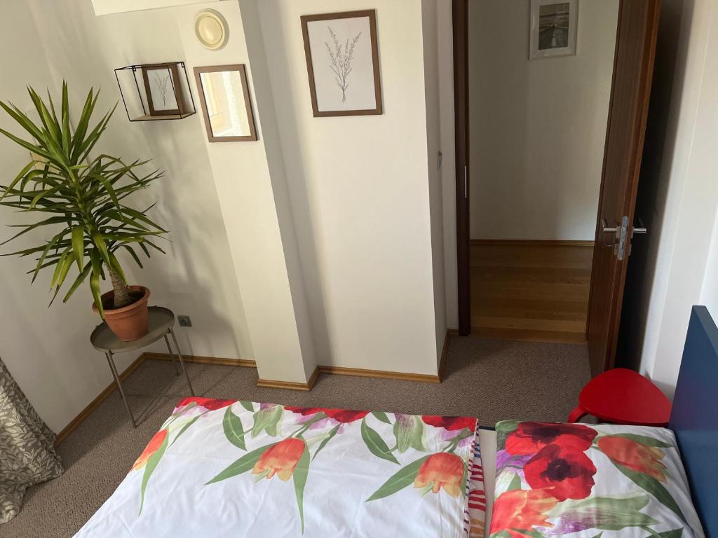 Postel nebo postele na pokoji v ubytování Apartmán s wellness službami