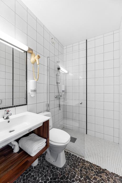 Koupelna v ubytování Lakselv Hotel