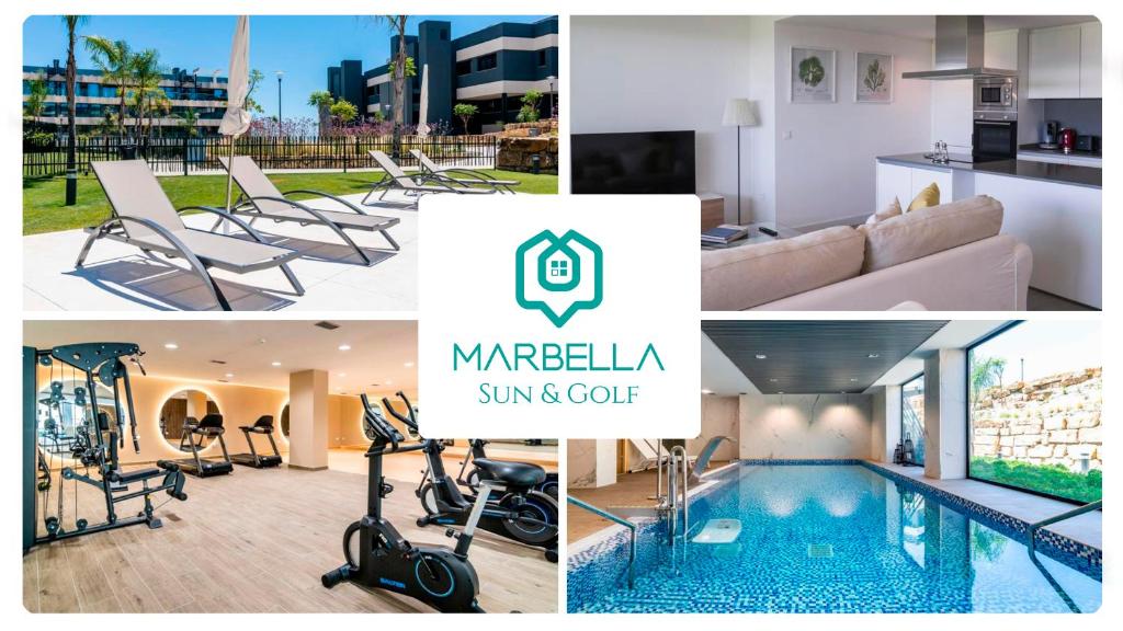 kolaż zdjęć hotelu z basenem w obiekcie Wild Paradise in Costa del Sol w mieście Estepona