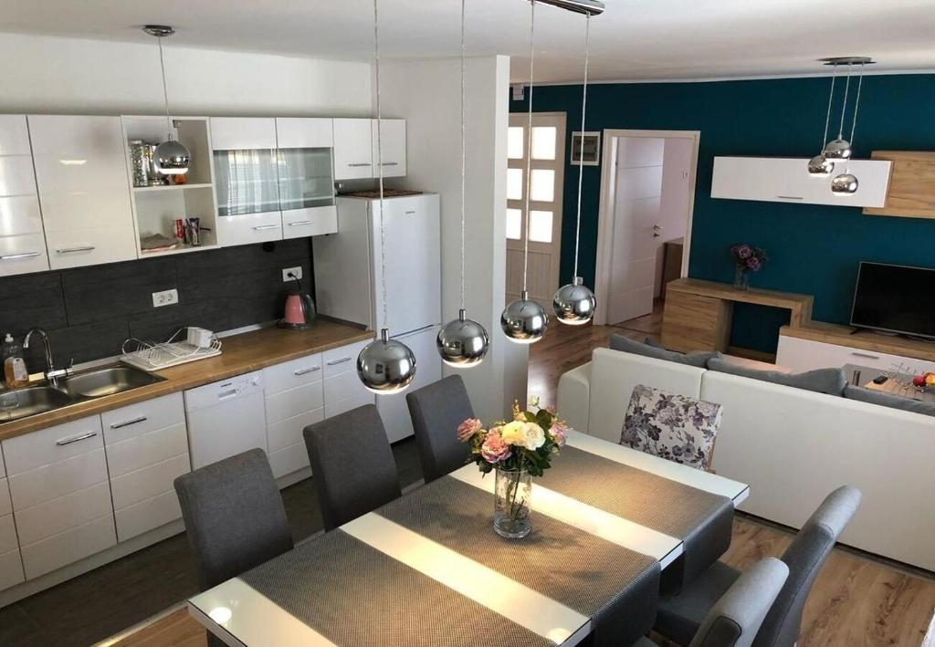 Kuchyň nebo kuchyňský kout v ubytování House Franny