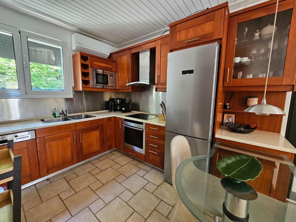 Kuchyň nebo kuchyňský kout v ubytování Corfu Dream Holidays Villas