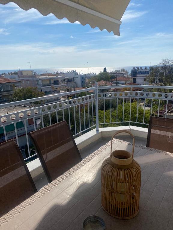 Balkón nebo terasa v ubytování Aegean View Apartment