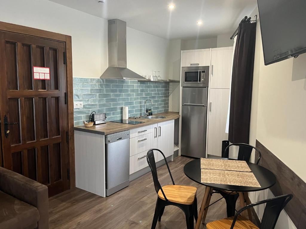 Kuchyň nebo kuchyňský kout v ubytování Apartamentos Estela de Altamira