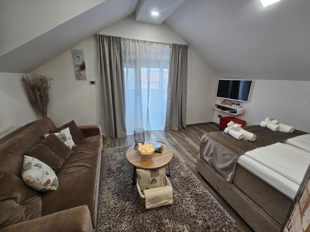 Posteľ alebo postele v izbe v ubytovaní Villa Agram