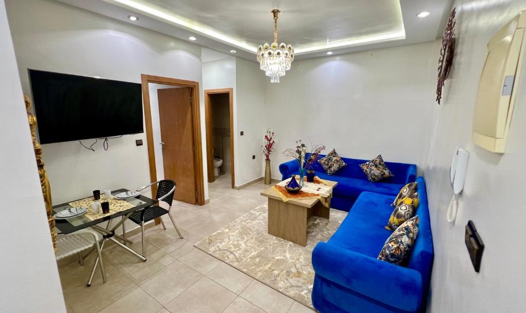Posezení v ubytování Appart Prestige au Centre de Rabat Luxe & Confort